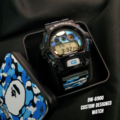DW-6900 Blue Camo BA.PE G Shock Watch Custom Design BATHINGAPE | eBay