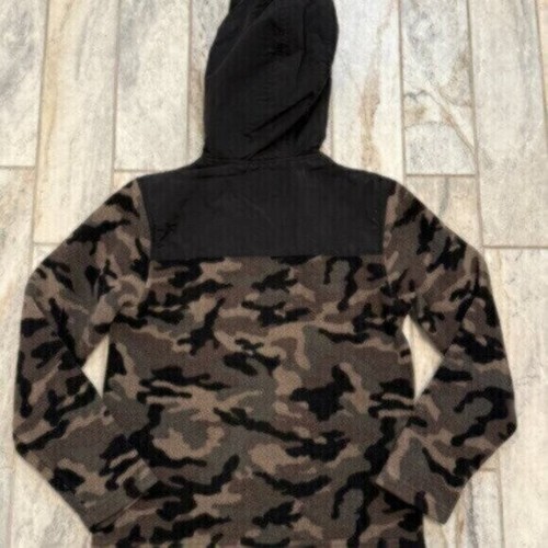 The North Face kids youth medium 10/12 Black/Green/Gray Camo fleece coat - Picture 6 of 6