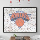NEW YORK KNICKS Official NBA Team Logo Bricks Basketball Home Poster Canvas