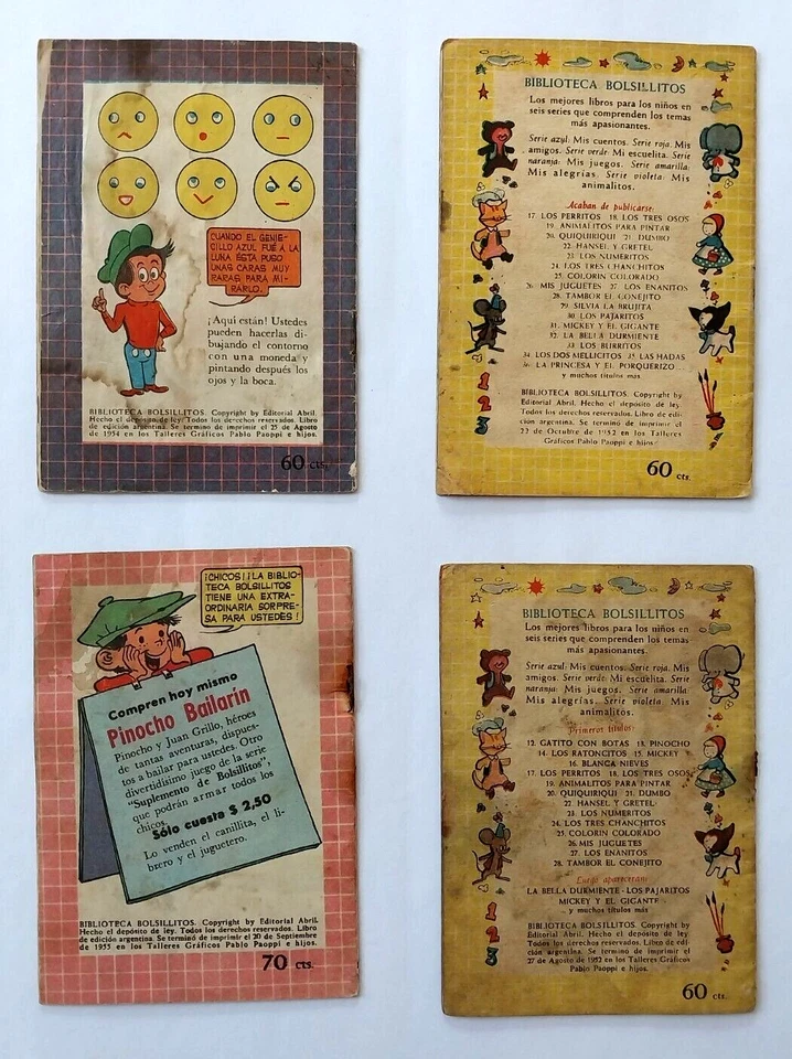 Lot of 4 Vintage 1950s Argentina Mini Children's Books in Spanish Fairy Tales - Image 2 of 4
