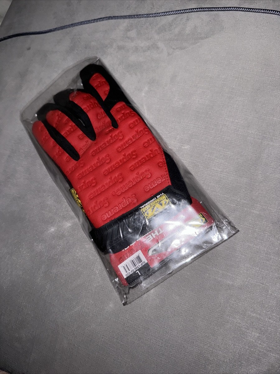 Supreme Mechanix Leather Work Gloves Red Size L SS24 NEW IN HAND