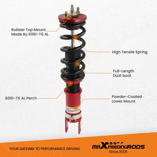 24-Way Adj.Damper Coilover Suspension Kit For Honda S2000 Roadster AP1 AP2 00-09 - Picture 8 of 12