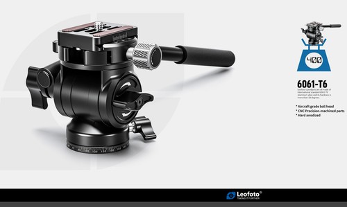 Leofoto LX-225CT+BV-1 Reversible Travel Tripod + Bino Fluid Head Kit - Picture 10 of 13