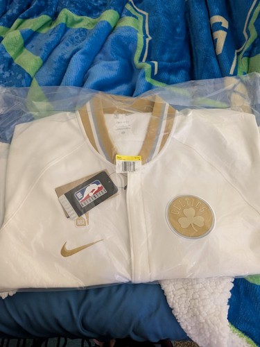 Boston Celtics Nike Ring ceremony White/Gold 2024 NBA Finals Champions Jacket SM