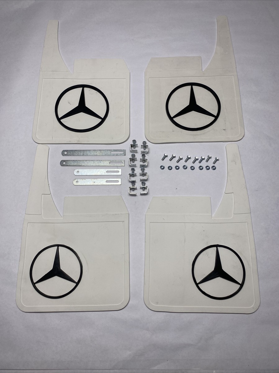 4pcs White Mudflap Set fits Mercedes R107 W108 W114 W115 W116 W123