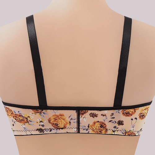 Women Push Up Bra Front Closure Wireless Lingerie Bras Vest Bralette Underwear - Picture 11 of 28