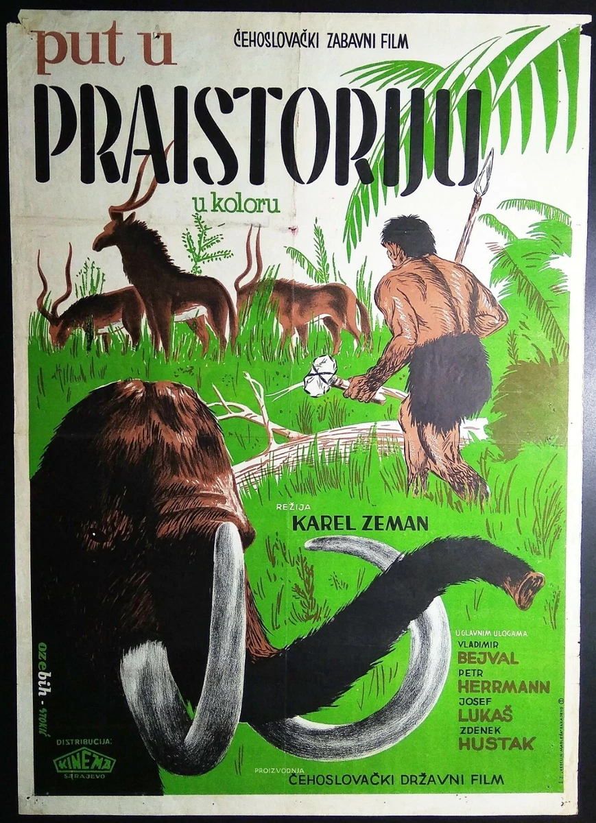 JOURNEY TO BEGINNING OF TIME CZECH FANTASY 1955 SCI-FI MOVIE POSTER Karel  Zeman | eBay