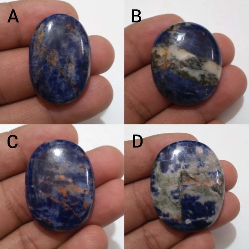 Wonderful A+ Blue Sodalite Oval Shape Cabochon Loose Gemstone For Making Jewelry - Picture 13 of 13