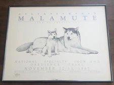 "ALASKAN MALAMUTE" Scott Kennedy 1987 Limited Edition Signed Framed Print NSSOT