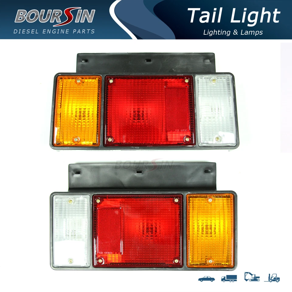 Tail Light Fit Isuzu NPR NQR NRR FSR FRR Truck Rear Tail Lamp 1987-2019 1 Pair - Image 2 of 4