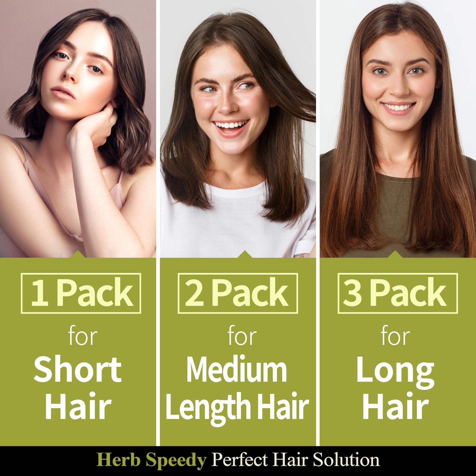 Korean Herbal Vegan Hair Dye - Natural Black 3-Pack, PPD-Free, 100% Gray