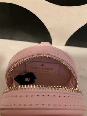 NWB Kate Spade 3D Coin Purse Flora Rose Pink Leather Charm KE691