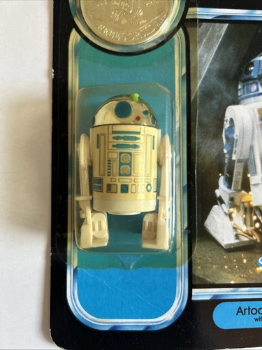 Vintage Star Wars Power Of The Force R2-D2 Coin Unpunched Kenner 1984 92 Back - Picture 23 of 24