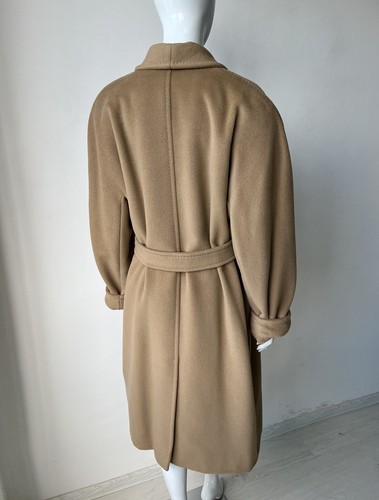 Cappotto donna Max Mara lana cashmere beige con cintura taglia US 8,UK 12,IT 42 - Foto 9 di 20