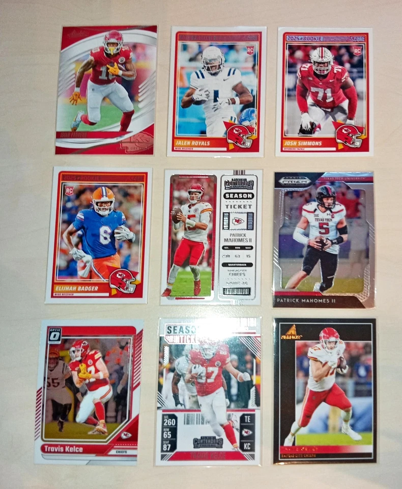Chiefs Lot Nr. 1 – Pacheco Start • Rookie Triple • Mahomes Duo • Kelce Triple - Bild 1 von 1
