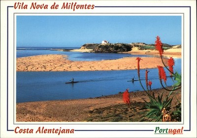 Waterway Vila Nova de Minfontes Costa Alentajana Portugal ~ postcard sku179