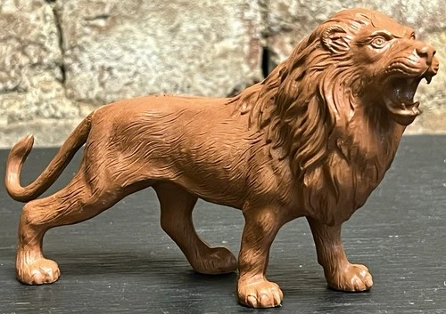 Rare HTF Marx 1950's WILD ANIMALS Zoo Jungle Playset 5" Lion King Animal Figure