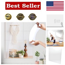 18 Self-Adhesive Acrylic Tiles - Modern Frameless Mirror Decor for Any Space
