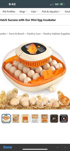 New 25 Egg Incubator, Automatic Egg Turner with Thermometer Seat and Humid
