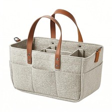 juningxin Nursery Storage Basket - Baby Diaper Caddy Organizer for Diaper Statio