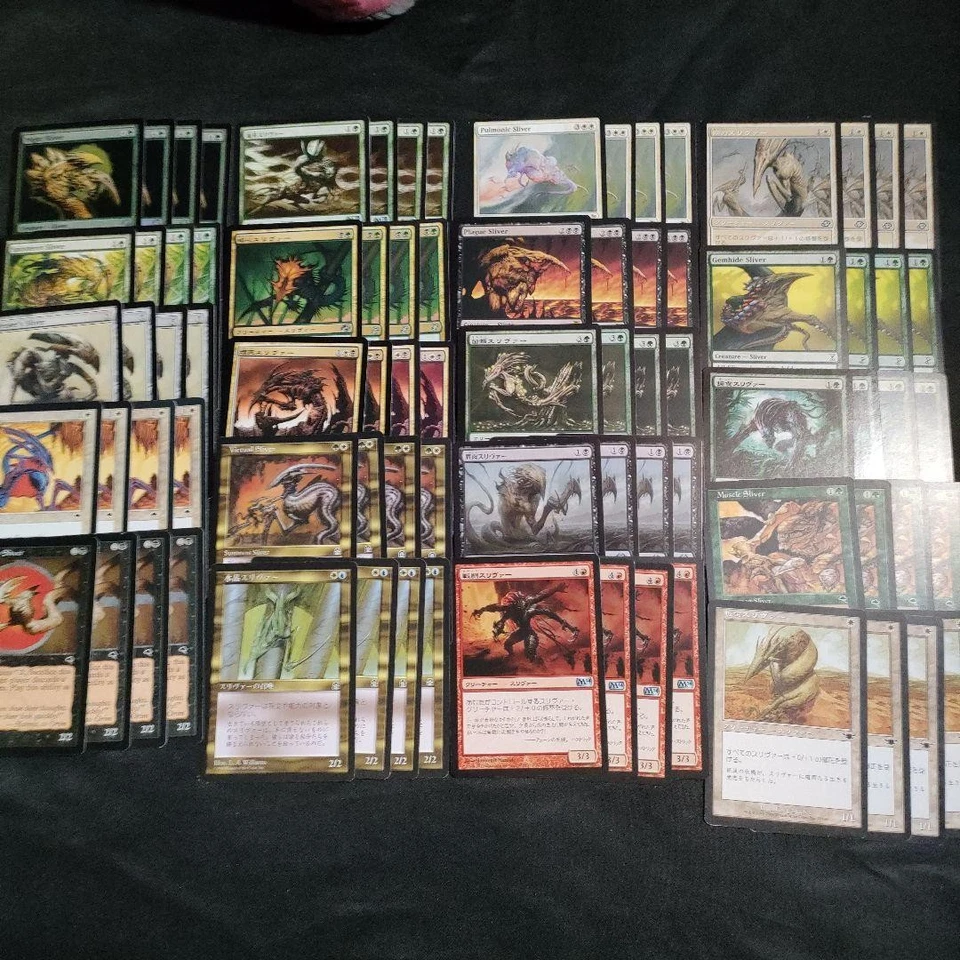 Magic the Gathering Sliver Card Lot Approximately 50 Types 130 Cards - Image 2 of 4