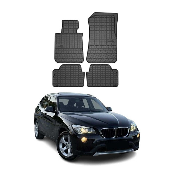 Omac Gummi FußMatten FüR Bmw X1 E84 2009-2015 Automatten Gummi Tpe Schwarz 4Tlg-image