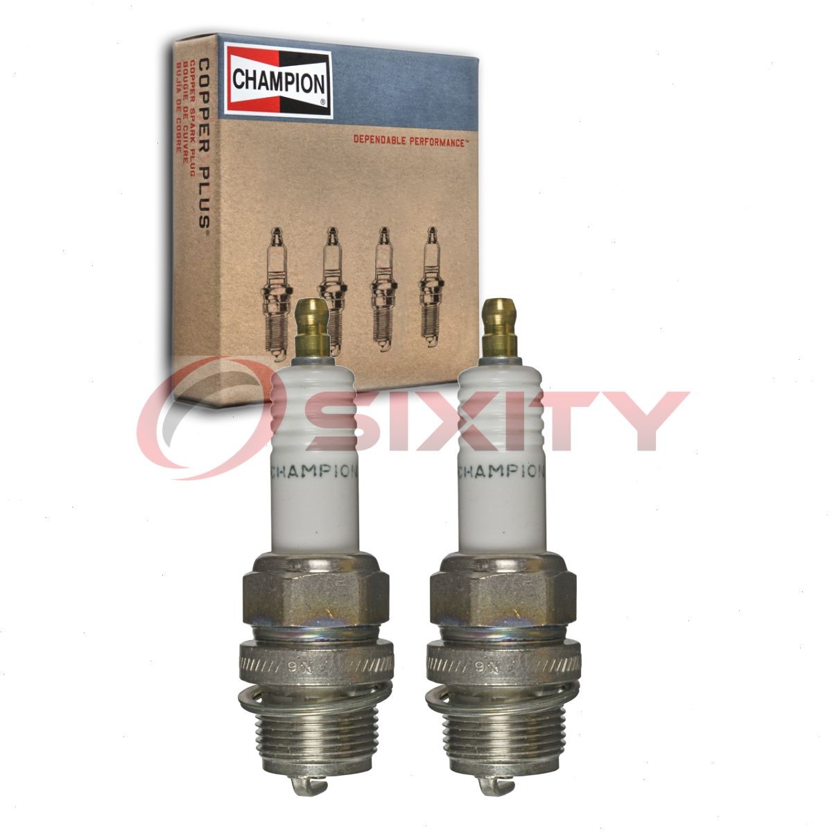 2 pc Champion Industrial Spark Plugs for 1910 Cole Model 30 Ignition gs