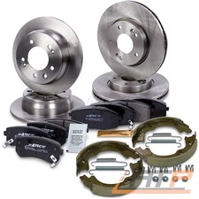 4x BREMSSCHEIBE + BELÄGE + BREMSBACKEN VORNE + HINTEN FÜR HYUNDAI I-30 KIA CEED