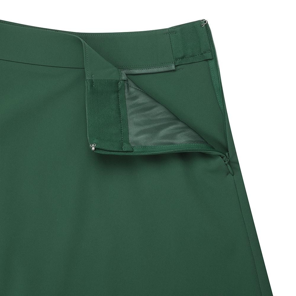 Genuine Malbon Golf Womens Big Logo Point Flare Skirt GREEN (WOMAN