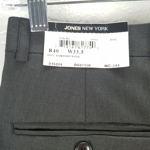 Jones New York Men Black Dress Pants Made in Canada 40 Reg W 33.5 (A62) - Picture 18 of 20