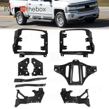 9pcs Front Bumper Support Mount Brackets For 2016-2018 Chevrolet Silverado 1500