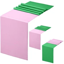 3 Pcs Pink and Green Table Runner 71 x 13 Inches Witch Princess Theme Table R...