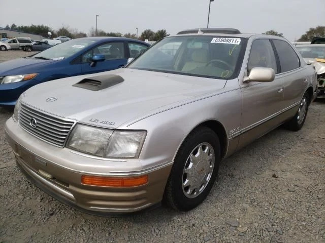 1995 1996 1997 LEXUS LS400 FUEL FILLER DOOR CASHMERE BEIGE PAINT 4M9 - Image 4 of 4