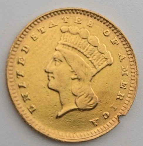 Photo of a 1868-P Gold Dollar from an eBay sale