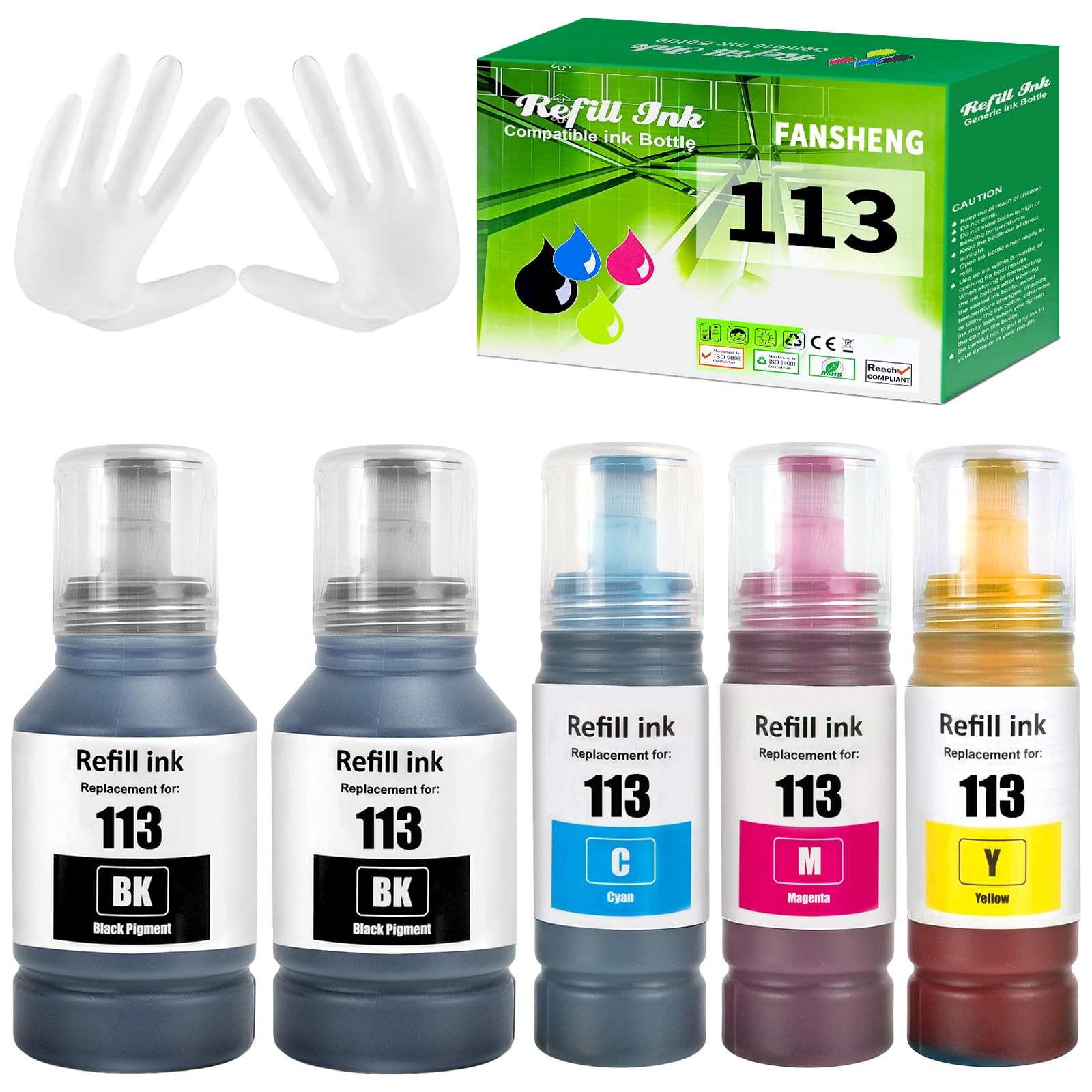 Encre Compatible Epson 113 Multipack 4 Couleurs pour Imprimante Jet d'Encre ET-5150