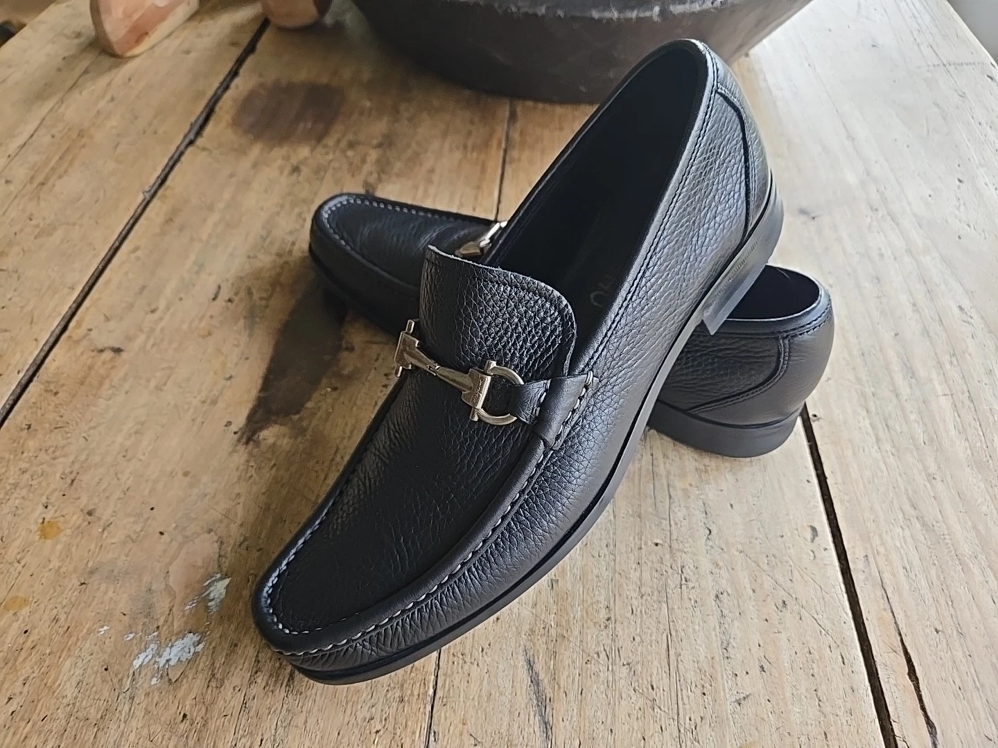 Ferragamo — Salvatore Ferragamo Magnifico Pebbled Loafer