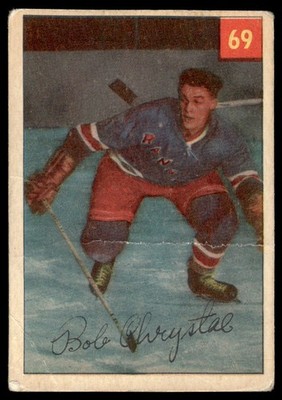 1954-55 Parkhurst Bob Chrystal New York Rangers #69