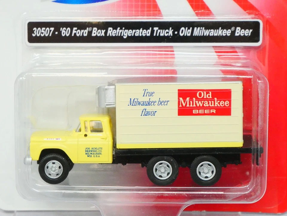 Mini-Metals 30507, '60 Ford Box Refrigerator Truck, Old Milwaukee Beer, HO Scale - Image 2 of 3