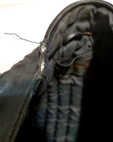 Vintage Yamaha Leather Jacket Black Padded Racer Motorcycle Biker Size 42/Mens M - Picture 4 of 19