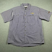 LSU tigers Drake clothing company fishing shirt mens medium purple short sleeve