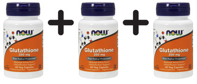 3 x NOW Foods Glutathione, 250mg - 60 vcaps (333,06 EUR/kg)