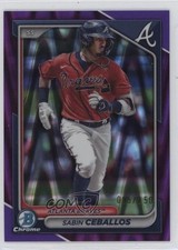 2024 Bowman Chrome Prospects Purple RayWave Refractor 25/250 Sabin Ceballos 4z8