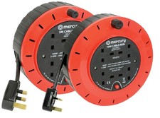 4 Gang Socket 10M 5M 13A Amps Extension Reel Thermal Cut Out for Garden Outdoor