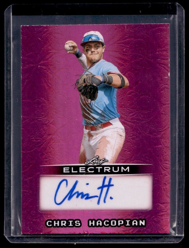 2026 Leaf Electrum Chris Hacopian Pink Auto 2/4 #BA-CH1