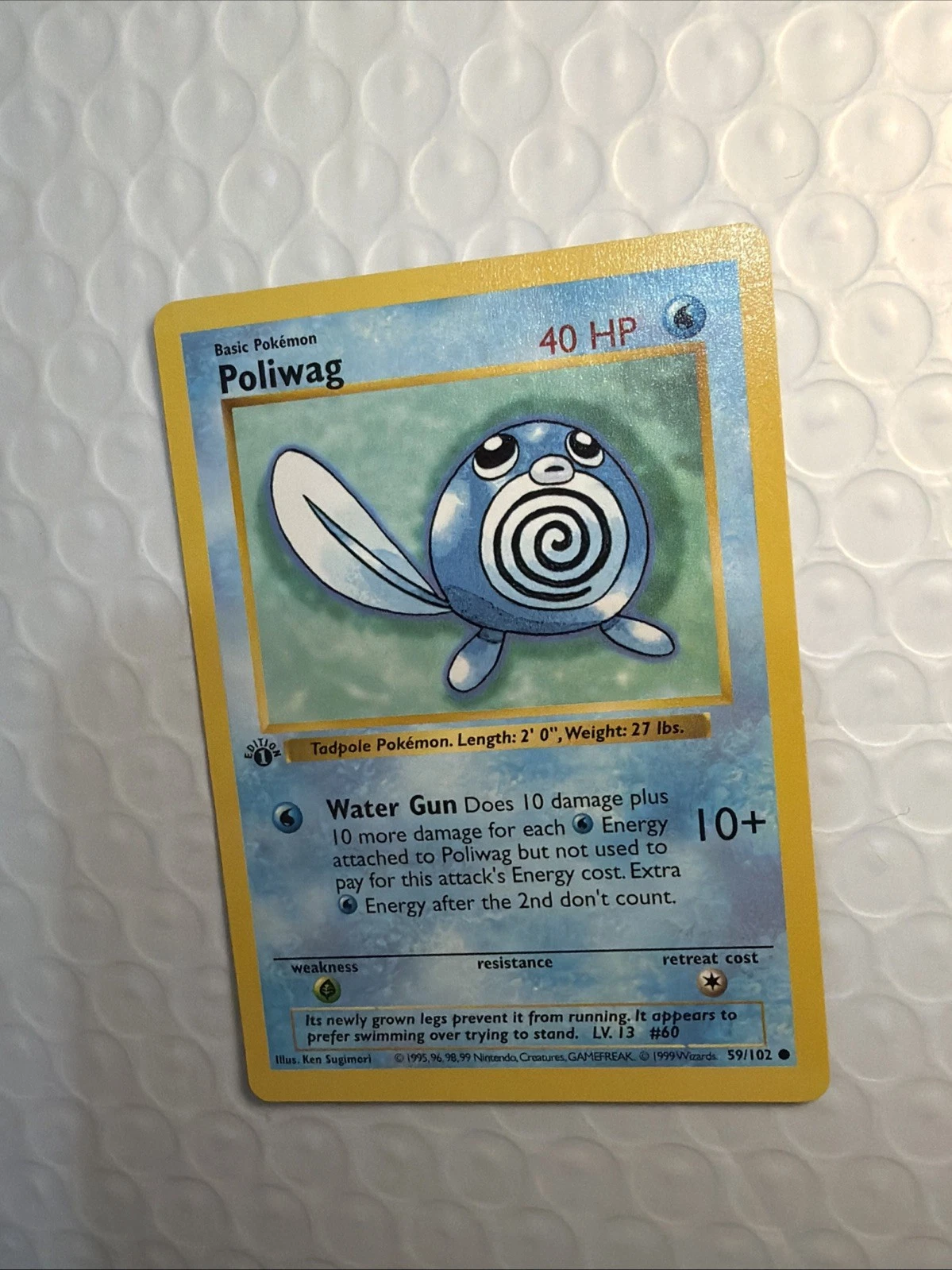 1999 Pokemon 1st Edition #59/102 Poliwag Mint