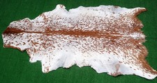 Luxury Goat hide Rug Hair on Area Rug Size 36"x24" Animal Leather Goat Skin G326