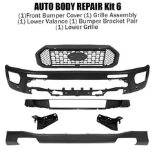 Front Bumper Face Bar & Grille Assembly Kit For 2019-2022 Ford Ranger