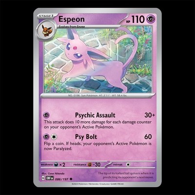 espeon pokemon card ebay Espeon 086/197 - Obsidian Flames Pokemon Card