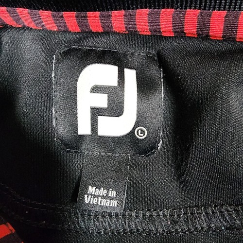 FootJoy Burning Tree Golf Long Sleeve Polo Shirt Mens Large Black Polyester - Picture 3 of 15