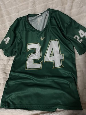 USF Bulls #24 Green Football Jersey University of South Florida Sizes M